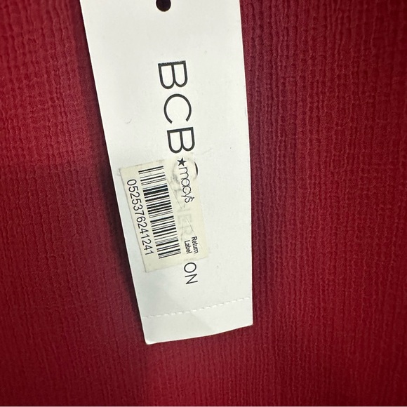 BCBGeneration MEDIUM Ruffle Sleeve Tent Dress NEW WITH TAGS Burgundy/Maroon CUTE - Picture 10 of 14